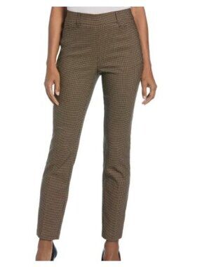 Rafaella Women's Pants 16 Pull-On Stretch Pant Khaki Houndstooth Size 16